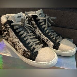 P448 Cow Hide Skate Dune High Top Sneakers Womens 7.5-8 (EU 38)